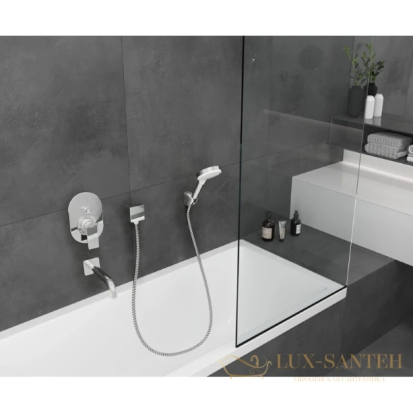 смеситель для ванны с душем hansgrohe vernis shape 71458000, хром