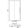 душевая дверь rgw stilvoll 32321211-14 в нишу sv-12-b 110, профиль черный, стекло прозрачное