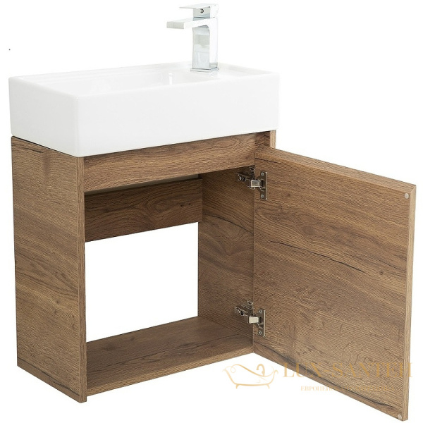 тумба под раковину belbagno kraft mini kraft mini-500/260-1a-so-rt-r 50 см r подвесная, rovere tabacco