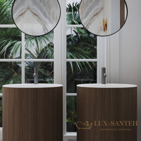 смеситель для раковины aqueduto cano m, can0245, оружейная сталь