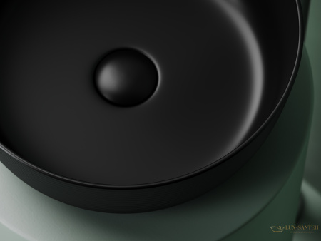 раковина накладная ceramica nova element cn6073mb, 356*356*135 мм, черный матовый