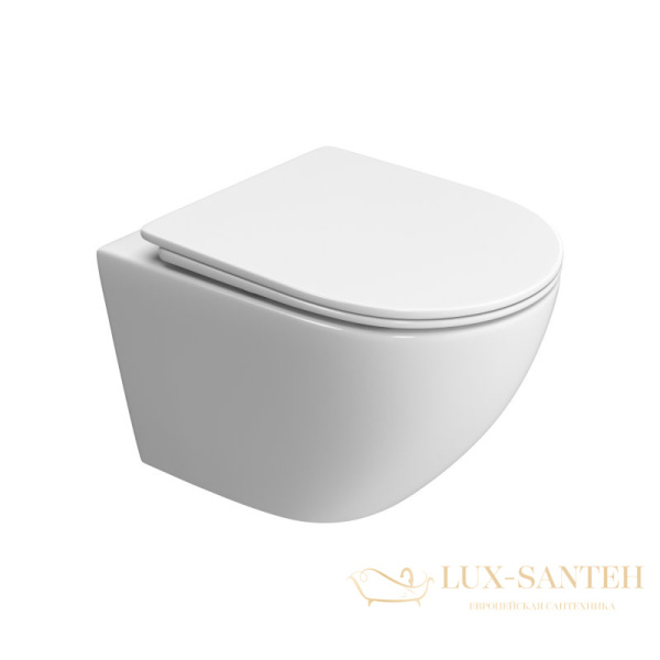 унитаз подвесной belbagno uno bb5177ch-tor/sc безободковый, смыв торнадо, с сиденьем микролифт, белый глянцевый