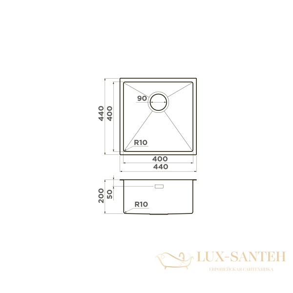 кухонная мойка omoikiri taki 44-u/if-gb 4997017, графит