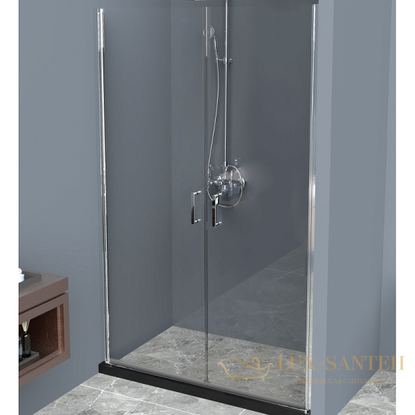 душевая дверь belbagno uno uno-b-2-120-c-cr 120 см профиль хром, стекло прозрачное
