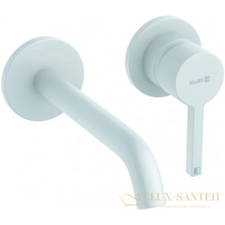 смеситель настенный kludi nova fonte pura 202445315 для раковины - внешняя часть, белый матовый