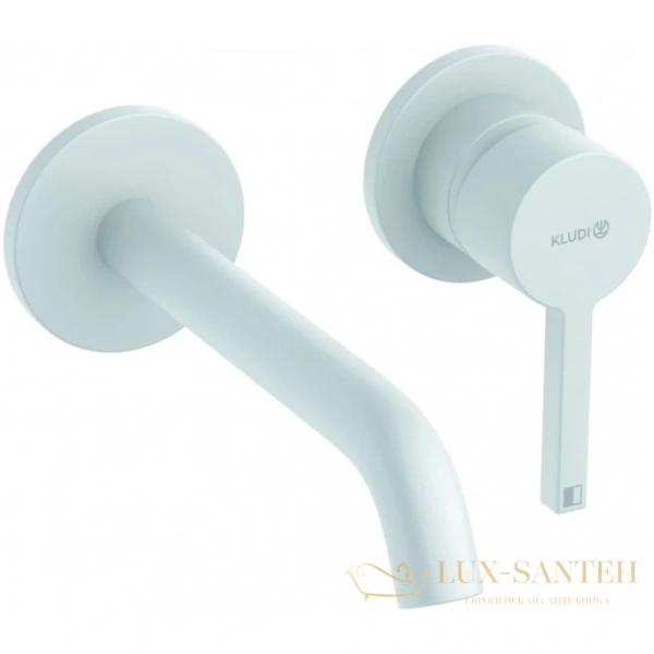 смеситель настенный kludi nova fonte pura 202445315 для раковины - внешняя часть, белый матовый