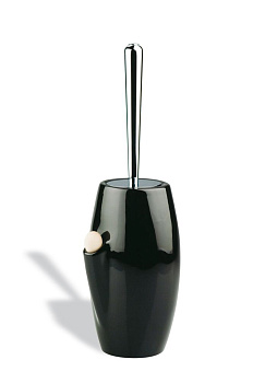 ерш керамический stil haus zefiro 646(08-ne) напольный с ароматизатором, хром-черная керамика