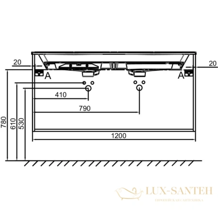 тумба jacob delafon odeon rive gauche eb2525-r7-m85 120 см, сине-зеленый матовый