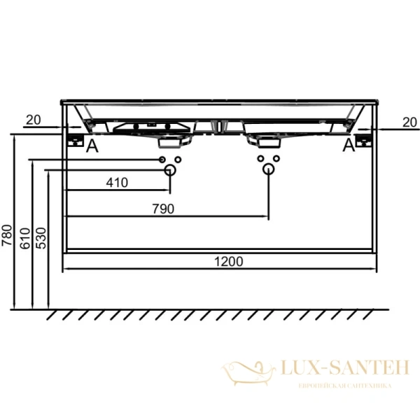 тумба jacob delafon odeon rive gauche eb2525-r9-n18 120 см, белый