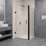 душевой уголок rgw passage 41083680-014 pa-36b 80x100, профиль черный, стекло прозрачное