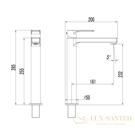 смеситель для раковины lemark plus grace lm1509c, хром