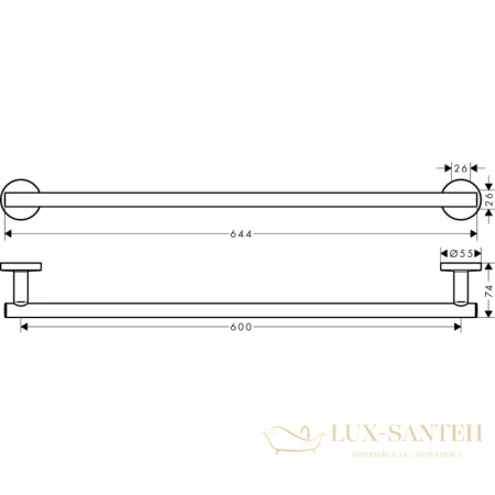 полотенцедержатель hansgrohe logis universal 41716000, хром