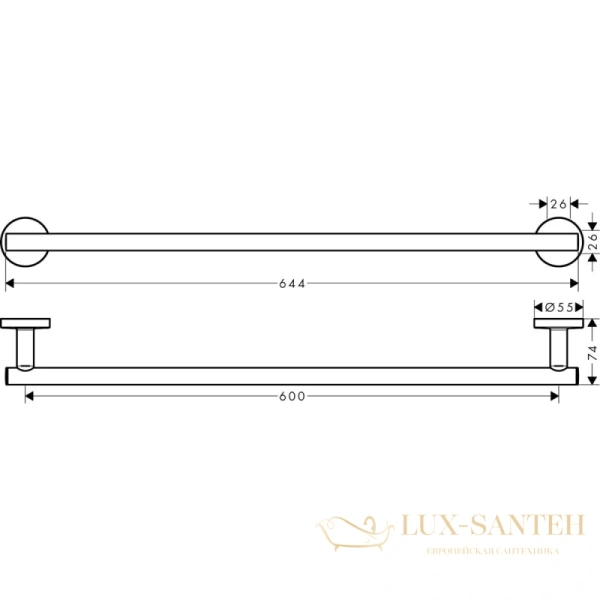 полотенцедержатель hansgrohe logis universal 41716000, хром