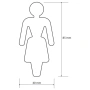 табличка информационная "женский туалет" bemeta home 108022065, нержавеющая сталь