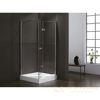душевой уголок cezares elena-as-1 elena-w-as-1-100-p-cr-r 100x100 см, стекло рифленое