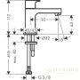 кран для холодной воды hansgrohe vernis shape 71592670, черный матовый
