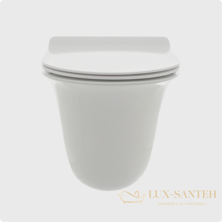 унитаз подвесной безободковый aquame aqm2005, с быстросъемным сиденьем softclose, белый глянцевый