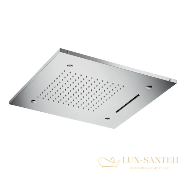 верхний душ встраиваемый 500х500 мм, almar square temptation, e044140.ms, 3 режима, нержавеющая сталь полированная