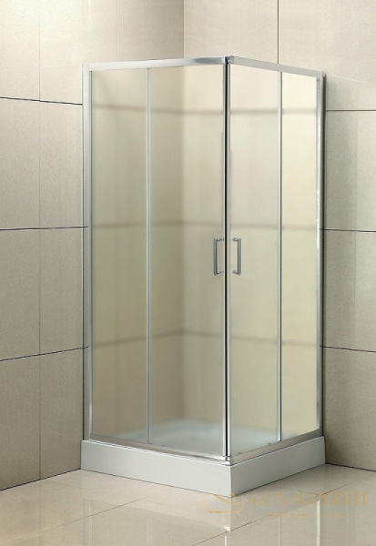 душевой уголок belbagno uno uno-195-a-2-85-p-cr 85х85 см профиль хром, стекло рифленое