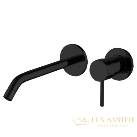 смеситель для раковины встраиваемый fima carlo frattini spillo up f3051wlx8ns, с донным клапаном, черный матовый