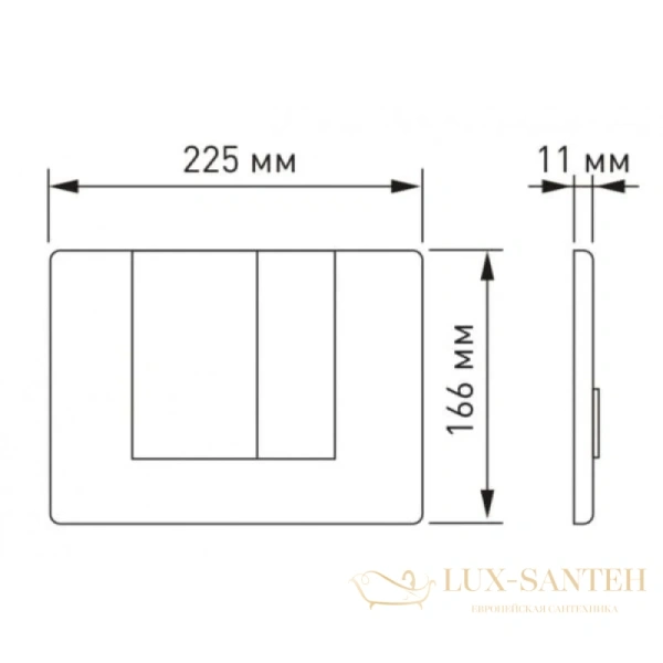 кнопка berges square 040049 для инсталляции novum s9, золото