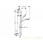 душевой гарнитур hansgrohe croma select s vario 26562400 со штангой 65 см, белый/хром