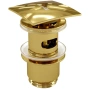донный клапан wasserkraft sauer a168 с переливом, золотой