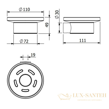 мыльница подвесная kludi vela r, 5898539, черный матовый