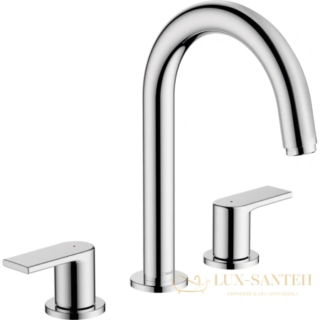 смеситель для раковины hansgrohe vernis shape 71563000 на 3 отв