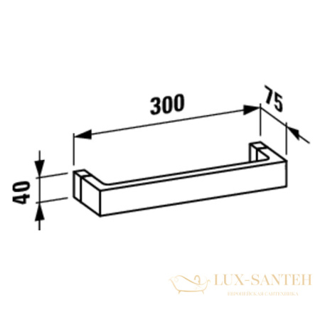 полотенцедержатель  laufen kartell by 3.8133.0.082.000.1 30 см, оранжевый 