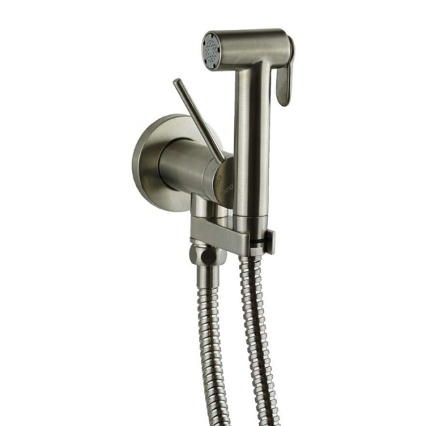 gattoni набор гигиенический душ со встроенным смесителем, rt010ns, цвет никель шлифованный (цена по акции!)