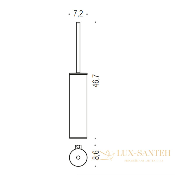 ерш подвесной colombo mini, b4007.cr, хром