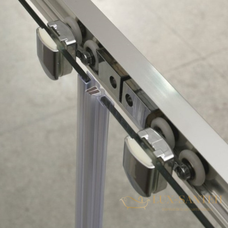 душевая дверь belbagno unique unique-bf-2-150/180-c-cr 180 см профиль хром, стекло прозрачное 