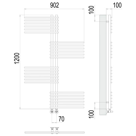 полотенцесушитель водяной terminus европа 4670078530622 п24 70x1200