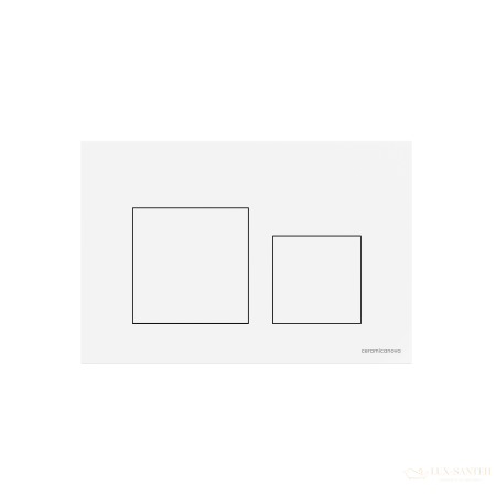 панель смыва ceramica nova balance square cn12-002w для инсталляции, белый глянцевый
