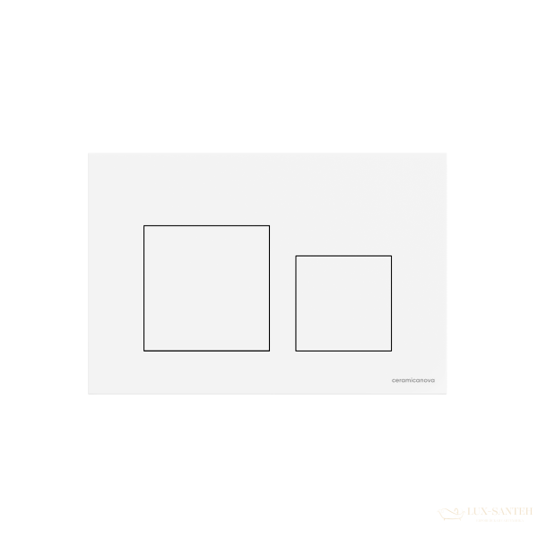 панель смыва ceramica nova balance square cn12-002w для инсталляции, белый глянцевый
