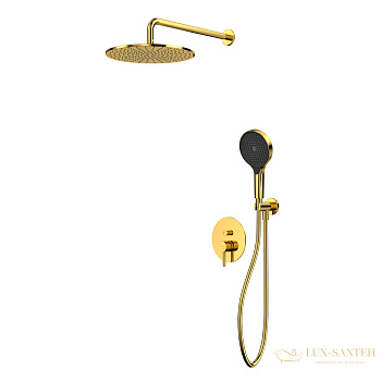 душевая система для душа скрытого монтажа whitecross y, yset04topgl, золото глянцевое