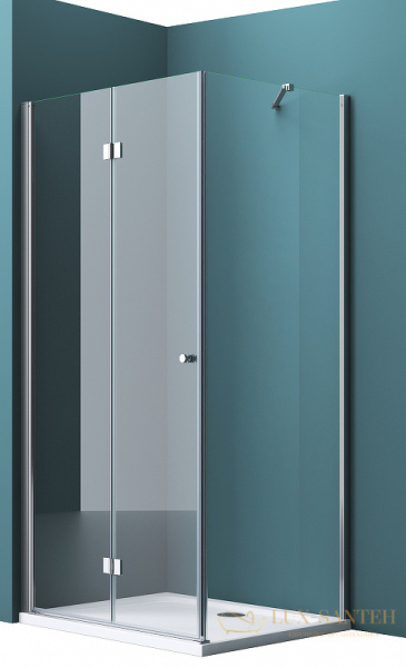 душевой уголок belbagno albano albano-ash-1-90/80-c-cr 90х80 см профиль хром, стекло прозрачное