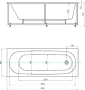 акриловая ванна aquatek оберон 180x80 obr180-0000003 с фронтальным экраном (слив слева)