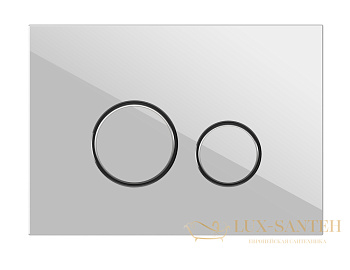 кнопка cersanit twins стекло белый, 64116, белый