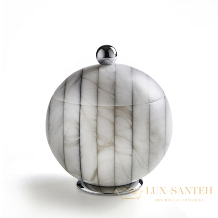 контейнер с крышкой настольный 3sc rigato, al48nl, никель полированный