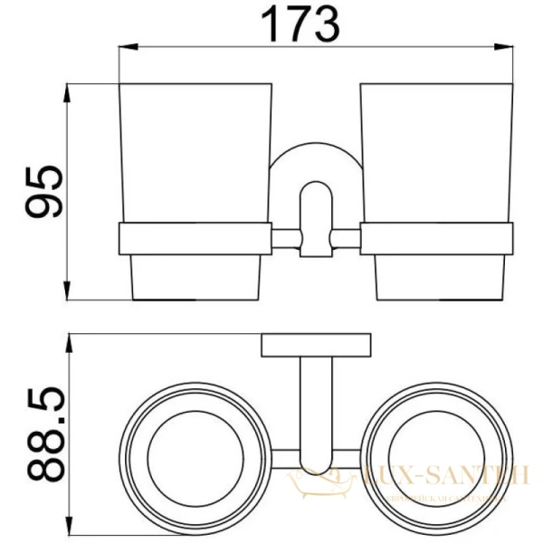 стакан двойной allen brau priority 6.31003-bn, никель