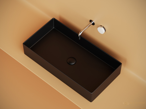 раковина накладная ceramica nova element cn6071mb, 701*361*130 мм, черный матовый