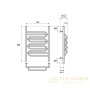 полотенцесушитель 500x600 электрический point юпитер премиум pn01156se п5 левый/правый, хром