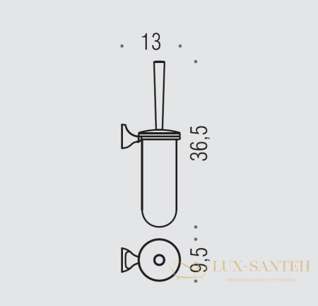 ерш colombo design melo b1207 настенный, хром - матовое стекло