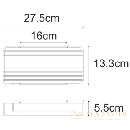 полка wasserkraft kammel k-722w, белый матовый