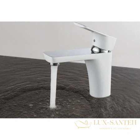 смеситель для раковины d&k berlin.steinbeis da1432116, хром/белый