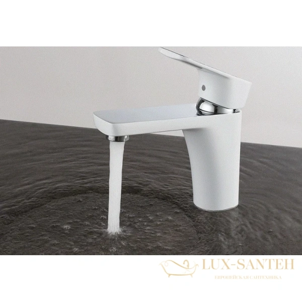 смеситель для раковины d&k berlin.steinbeis da1432116, хром/белый