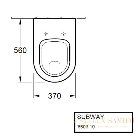 чаша подвесного унитаза villeroy & boch subway 6603 10 01 с полкой, белый