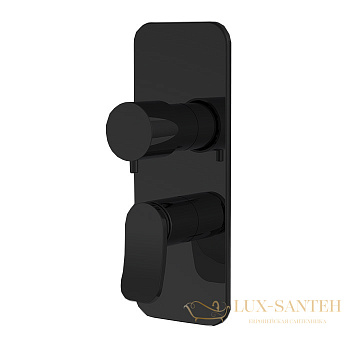 смеситель для душа встраиваемый fima carlo frattini flo' f3809x6ns, на 2-3 выхода, черный матовый